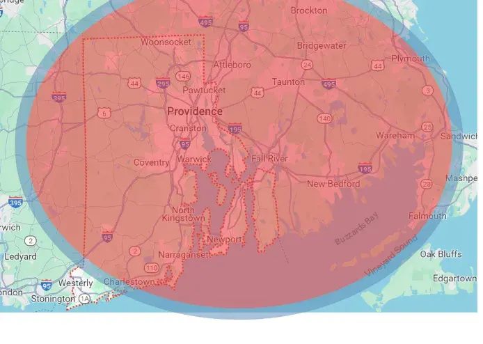Latina 100.3 coverage map
